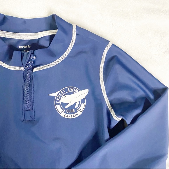 CARTERS Boys Blue Rash Guard NWT - Picture 3 of 5